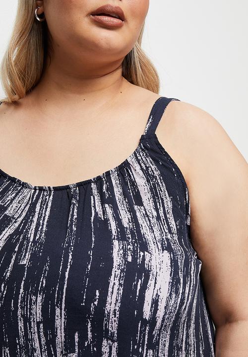 edit Plus - Easy fitting jumpsuit - navy paintbrush