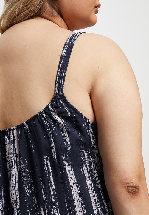 edit Plus - Easy fitting jumpsuit - navy paintbrush