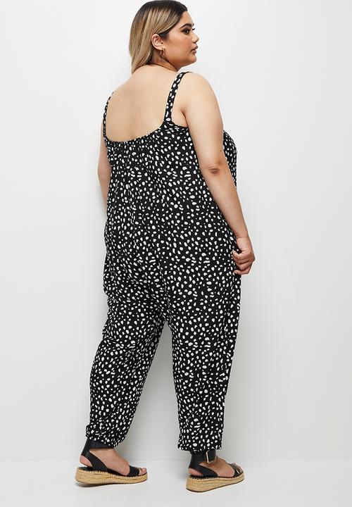 edit Plus - Easy fitting jumpsuit - black speckle