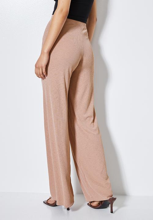 VELVET - Dressy pull on palazzo pant - light brown 