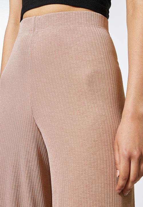VELVET - Dressy pull on palazzo pant - light brown 