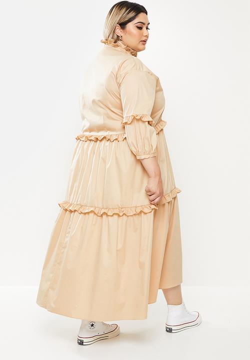 Glamorous - Plus carlin dress - stone