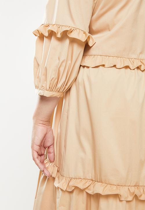 Glamorous - Plus carlin dress - stone