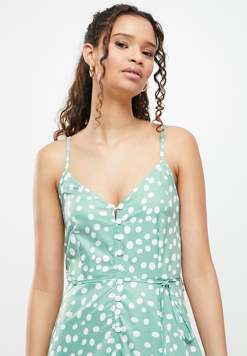 dailyfriday - Button down midi dress - green