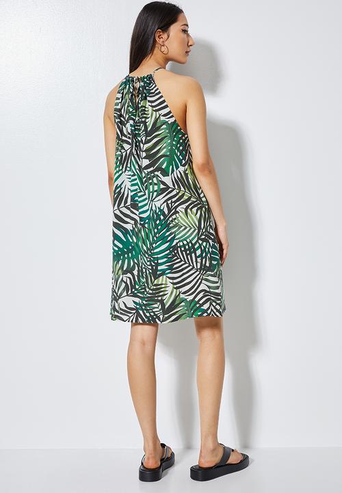 Superbalist - Short halter dress - green 