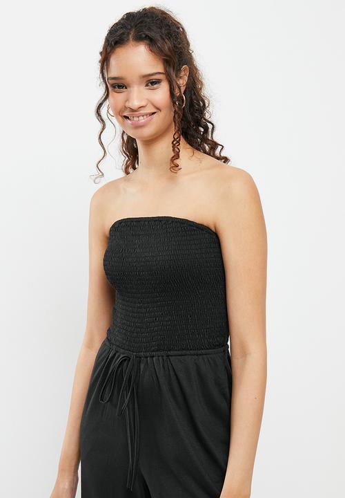 dailyfriday - Boobtube knit jumpsuit - black