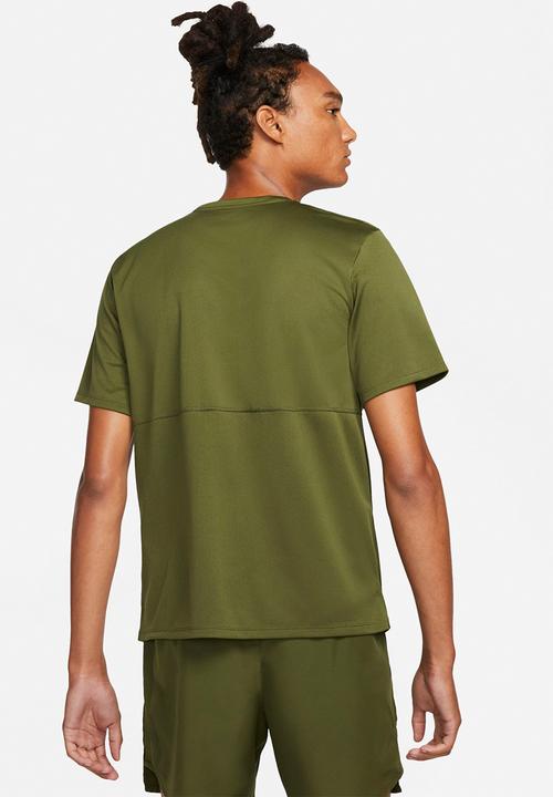 Nike - M nk df run top - rough green/rough green/reflective silv