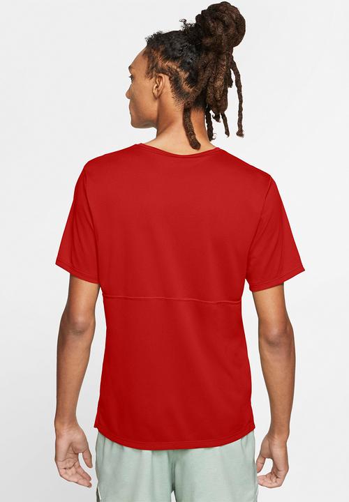 Nike - M nk df run top - university red/reflective silver