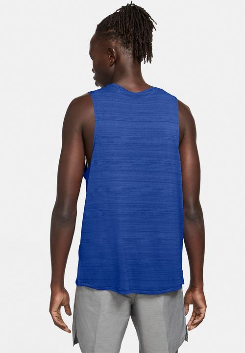 Nike -  Nike Dri-FIT Miler Men's Running Tank  - game royal/reflective silver