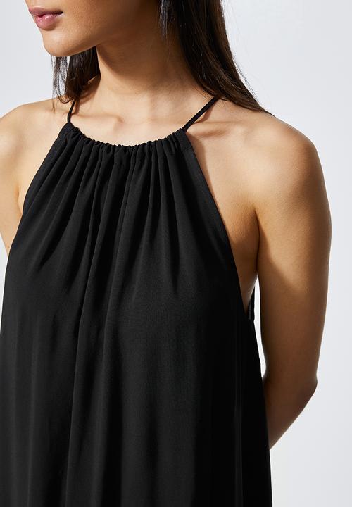 Superbalist - Short halter dress - black