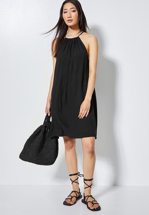 Superbalist - Short halter dress - black