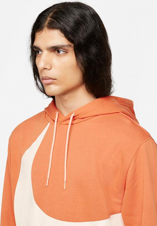 Nike - NSW Swoosh Semi-Brushed Back Hoody - hot curry/pearl white/canvas