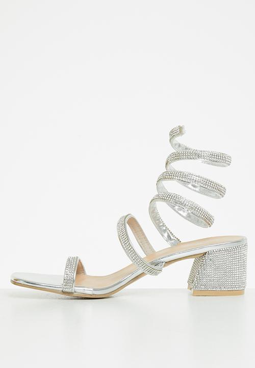 MILLA - Brae block heel - silver