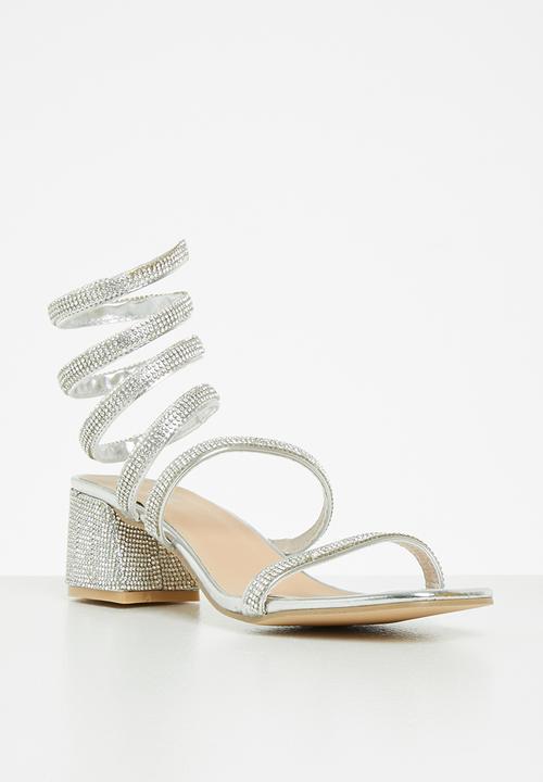 MILLA - Brae block heel - silver