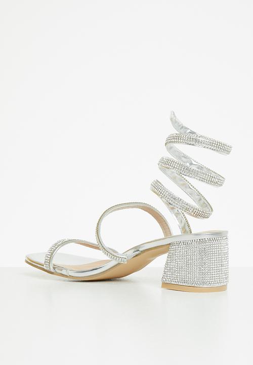 MILLA - Brae block heel - silver