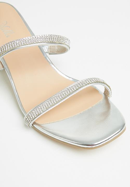 MILLA - Brae block heel - silver