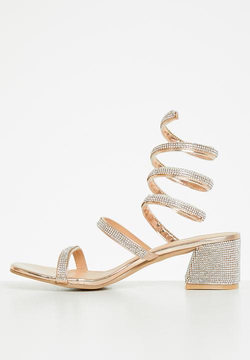 MILLA - Brae block heel - rose gold