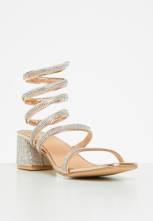 MILLA - Brae block heel - rose gold