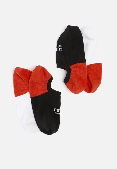 Cutty - Basic secret socks - black/red