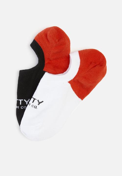 Cutty - Basic secret socks - black/red