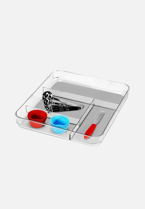 Madesmart - Soft-grip gadget tray - clear