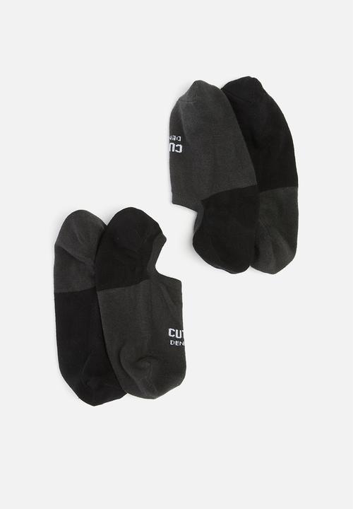 Cutty - Basic secret socks - black/grey