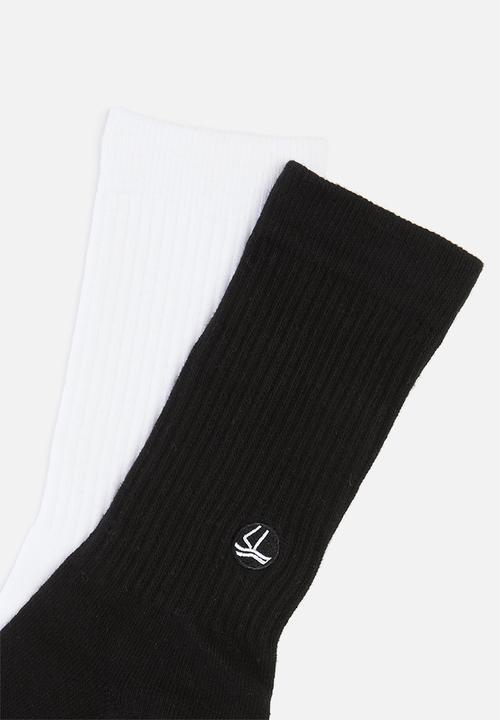 Cutty - Ryker mid tube socks - black/white