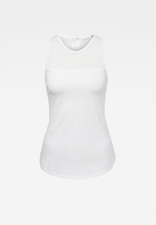 G-STAR - Mesh tanktop optic slim r sls - white
