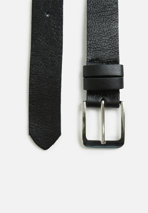 Superbalist - Riaaz classic leather belt - black