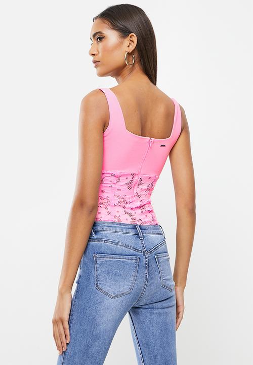 SISSY BOY - Mixed bodysuit - pink
