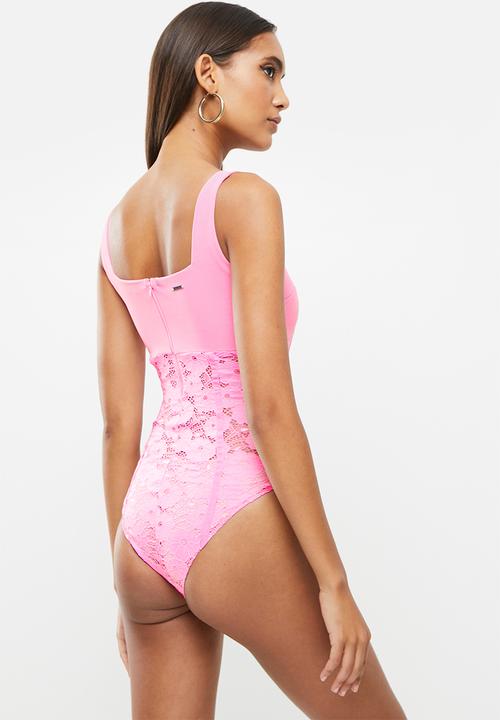 SISSY BOY - Mixed bodysuit - pink