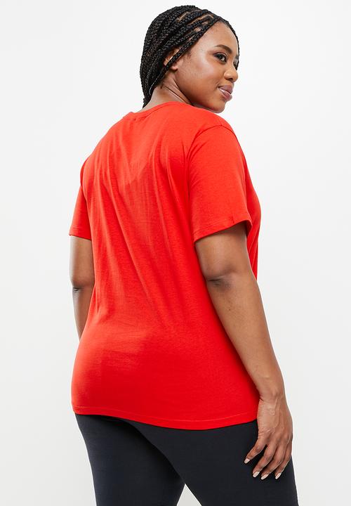 adidas Originals - Plus trefoil short sleeve tee - red
