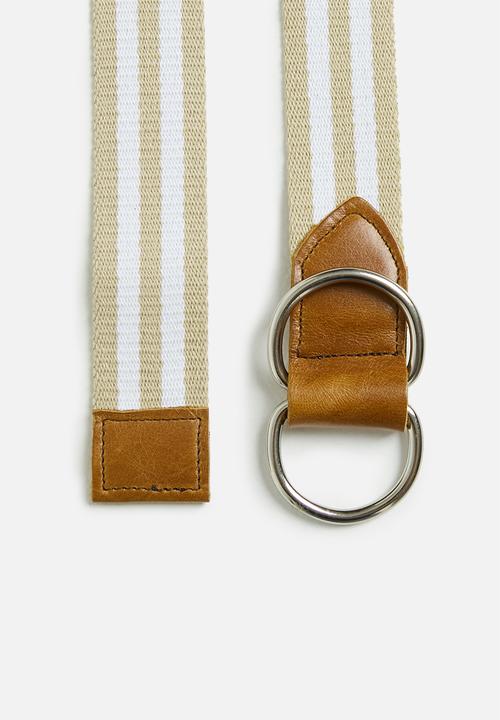 Superbalist - Coburn leather and canvas belt - multi