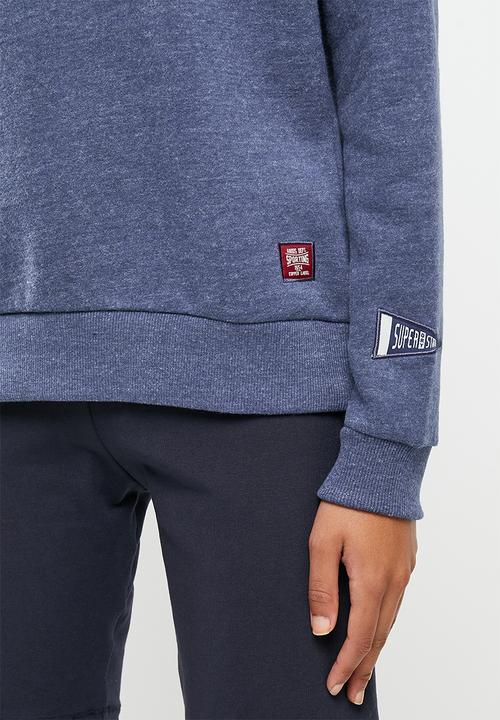 Superdry. - Vl chenille crew - navy marl