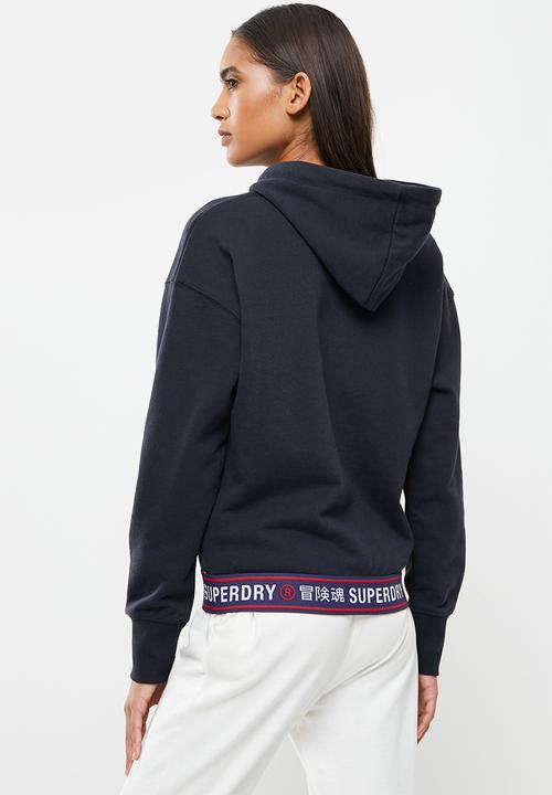 Superdry. - Sportstyle chenille hoodie - deep navy