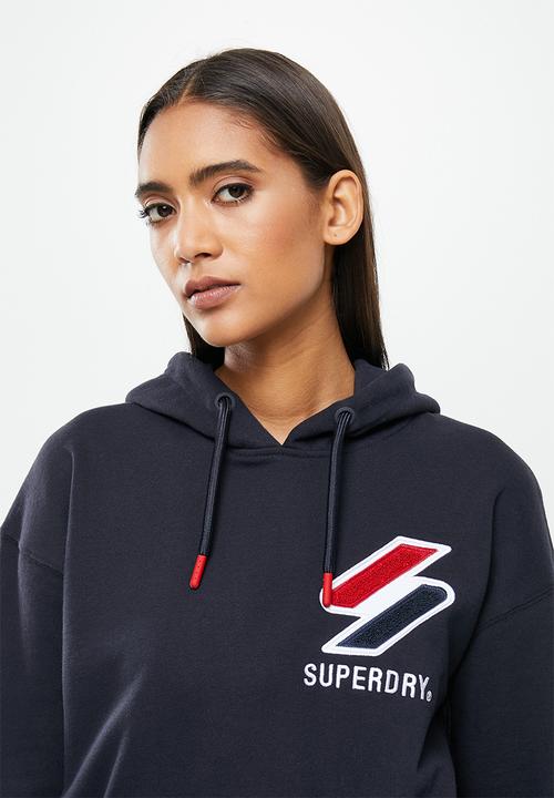 Superdry. - Sportstyle chenille hoodie - deep navy