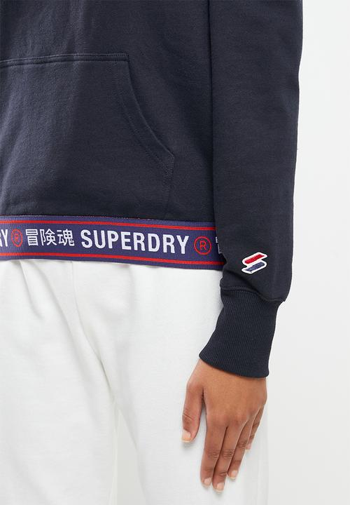 Superdry. - Sportstyle chenille hoodie - deep navy