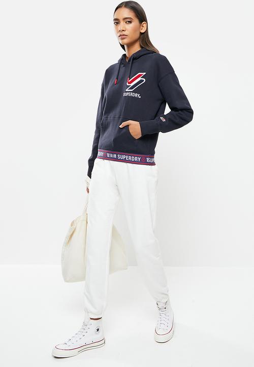Superdry. - Sportstyle chenille hoodie - deep navy