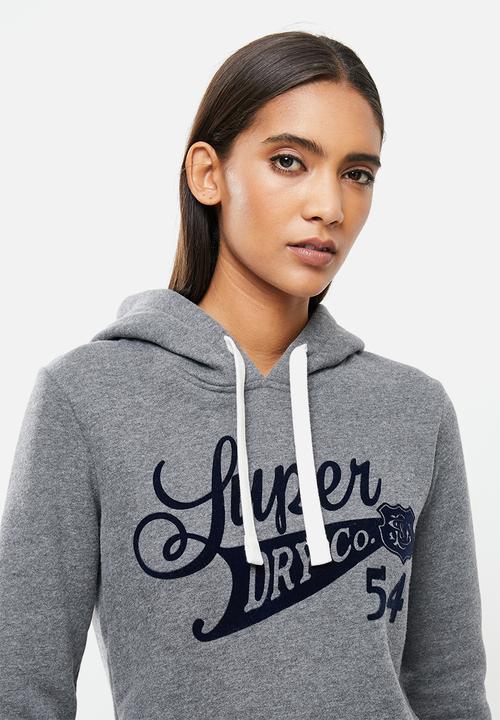 Superdry. - Collegiate cali state hoodie - dark marl
