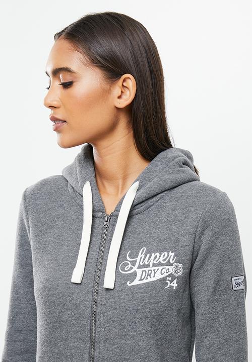 Superdry. - Collegiate zip hoodie - dark marl