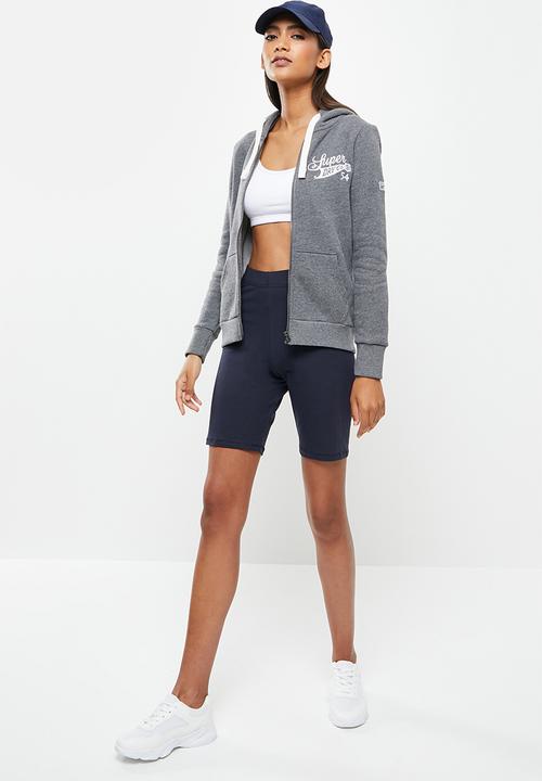 Superdry. - Collegiate zip hoodie - dark marl