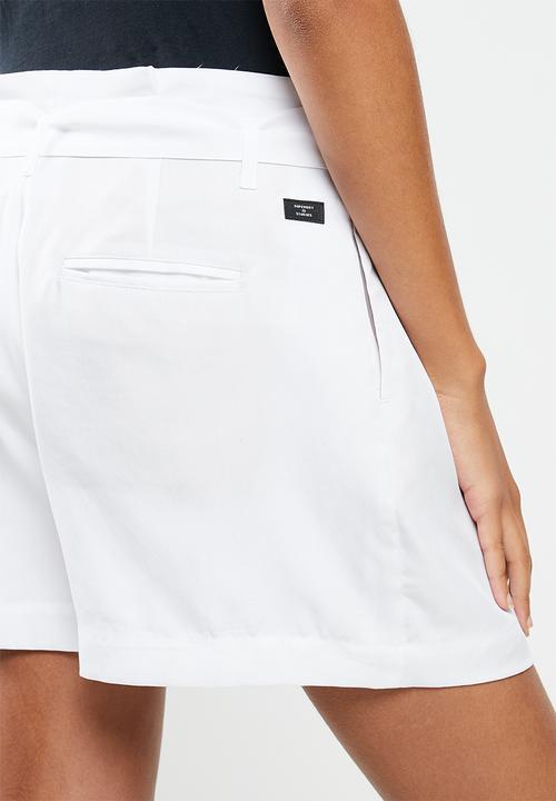 Superdry. - Lyocell paperbag short - optic