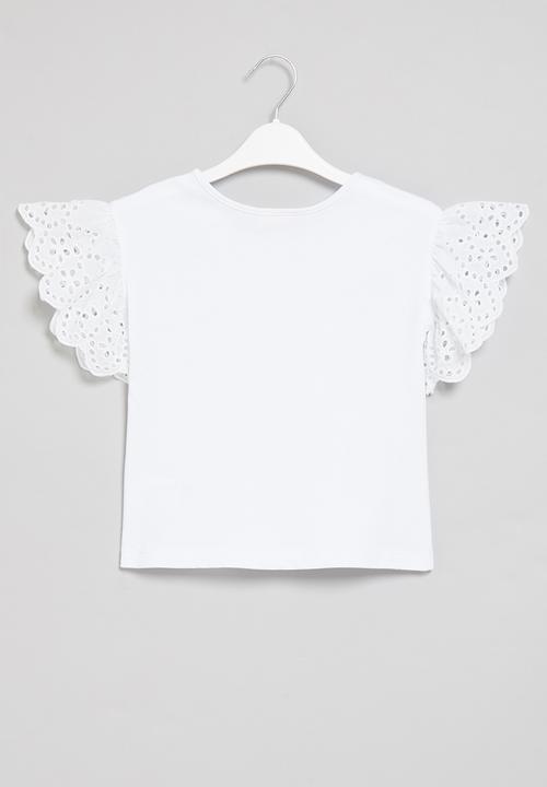 Superbalist Kids - Anglaise top - white
