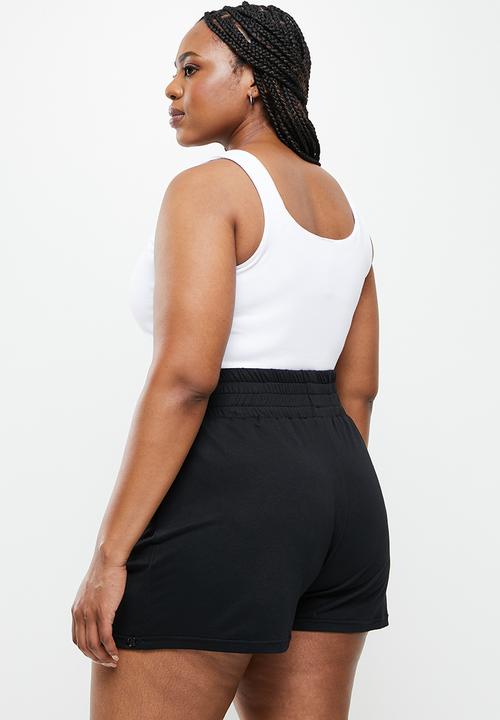 Me&B - Plus double layer waisted vest - white