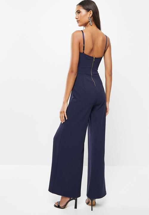 SISSY BOY - Jumpsuit with front slits - navy