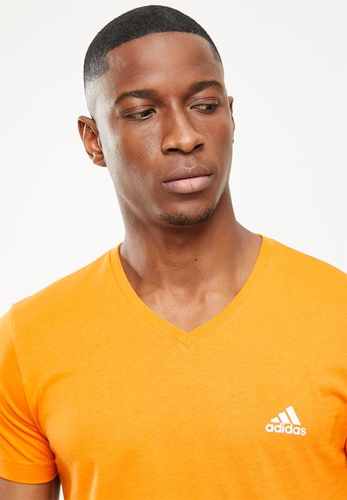adidas Performance - V-neck tee - focus orange/black