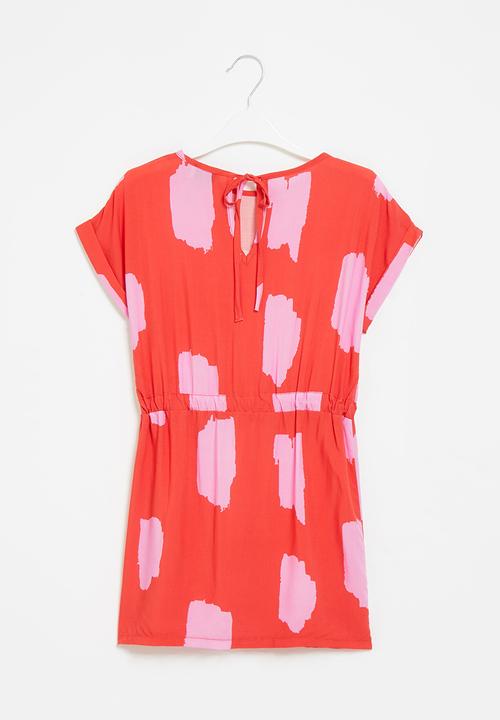 Me&B - Fun print waisted dress - Multi 