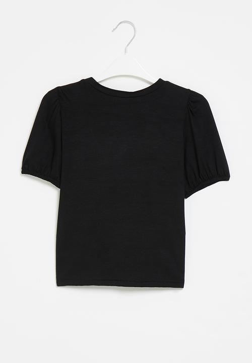 Me&B - Mommy & me puff sleeve tee - black