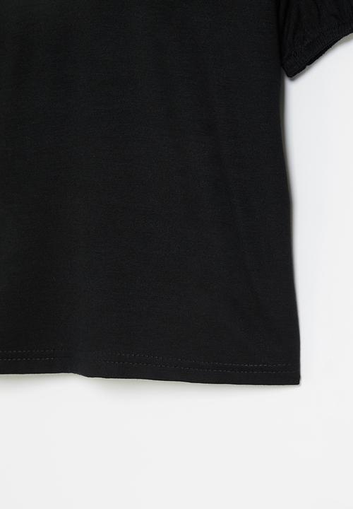 Me&B - Mommy & me puff sleeve tee - black