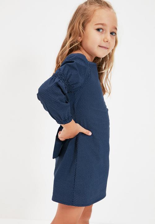 Trendyol - Puff long sleeve dress - blue